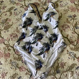 One piece high cut swimsuit